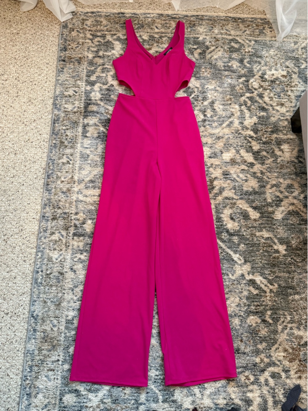 Fuchsia Sleeveless Jumpsuit